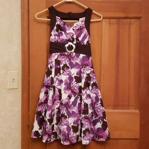 My Michelle Dress, brown trim